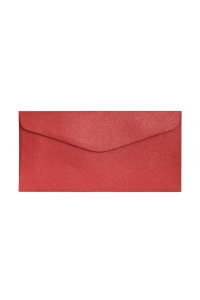 Obálky DL farebné perleťové červené K 10ks 150g/m²