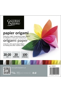 Origami farebný papier 20x20cm 20 farieb 100ks
