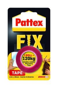 Pattex - Fix obojstranná páska, nosnosť 120 kg, 1,5 m x 19 mm