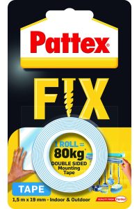 Pattex - Fix obojstranná páska, nosnosť 80 kg, 1,5 m x 19 mm