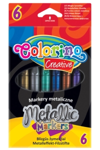 Popisovače metalické, 6 farieb