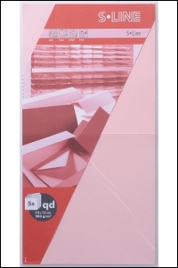 S-Line štvorcová karta 31 ružová 5ks
