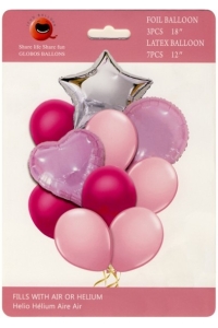 Sada párty balónov 45/30cm - ružová