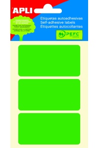 Samolepiace etikety, 34 x 67 mm, zelené