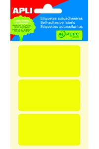 Samolepiace etikety, 34 x 67 mm, žlté