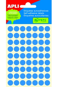 Samolepiace etikety, Ø 10 mm, modré