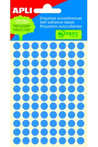 Samolepiace etikety, Ø 8 mm, modré
