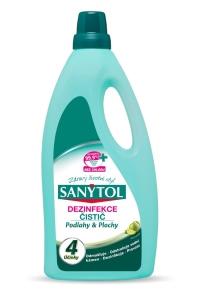 Sanytol - dezinfekčný univerzálny čistič 4 účinky, na podlahy, 1000 ml, limetka