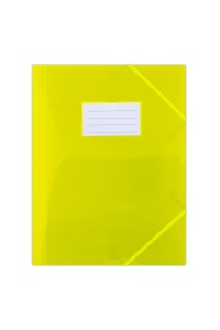Spisové dosky s gumičkou a štítkom, A4, PP, žlté