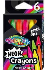 Voskovky Neon, extra mäkké, trojhranné, 6 farieb
