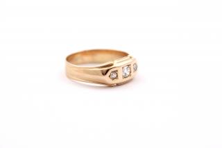 Zlatý prsten s diamanty 6.06g