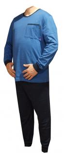 Pyžama dlouhý rukáv a nohavice modré Velikost: XL