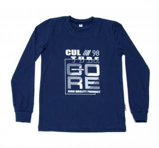 Chlapecké tričko CUL 98 dlouhý rukáv Velikost: 140, Barva: Modrá