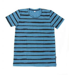 Chlapecké tričko PRUHY EDITION krátký rukáv Velikost: 134, Barva: Modrá