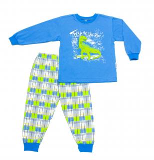 Dětské pyžamo DINO dlouhý rukáv Velikost: 92, Barva: Modrá