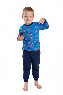 Dětské pyžamo HASIČSKÁ JEDNOTKA  dlouhý rukáv Velikost: 122, Barva: Modrá