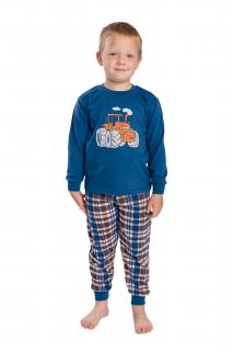 Dětské pyžamo TRAKTOR ZETOR ORANŽOVÝ dlouhý rukáv Velikost: 104, Barva: Modrá