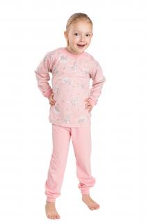 Dětské pyžamo VÍLA NA RŮŽOVÉ  dlouhý rukáv Velikost: 104, Barva: Růžová