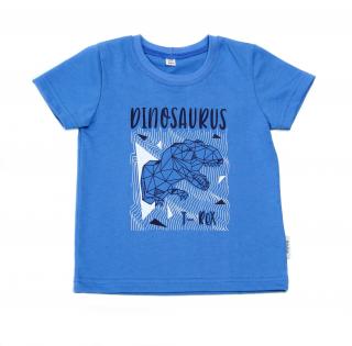 Dětské tričko DINOSAURUS krátký rukáv Velikost: 104, Barva: Modrá