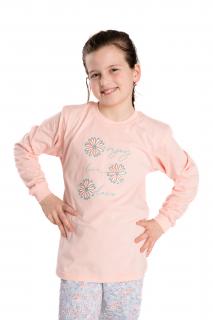 Dívčí pyžamo ENJOY dlouhý rukáv Velikost: 152, Barva: Lososová