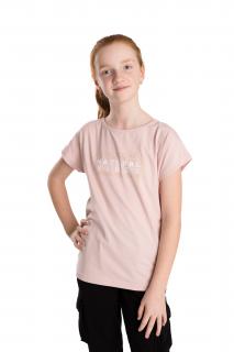 Dívčí tričko NATURAL VIBES krátký rukáv Velikost: 158, Barva: Pudrová