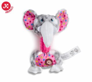 Plyšový slon s TPR krkem, plyšová pískací hračka