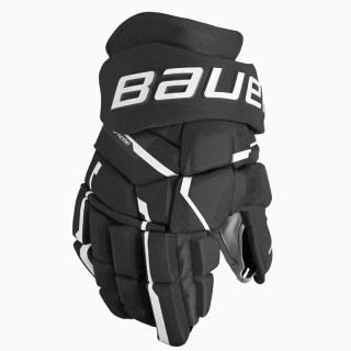 Rukavice BAUER S23 SUPREME MACH SR Barva: Black/red - černočervená, Velikost: 14  senior