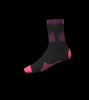 Cyklistické ponožky ALÉ ACCESSORI SPRINT, black pink Velikost: Velikost L/44-47