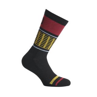 Cyklistické ponožky Dotout Quarz Sock, black-red-yellow Velikost: 2XL