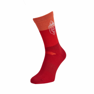 Cyklistické ponožky SILVINI Ferugi, merlot orange Velikost: 36-38
