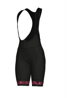 Dámské letní cyklistické kalhoty ALÉ GRAPHICS PRR STRADA LADY, black/fluo pink Velikost: L