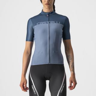 Dámský letní cyklistický dres CASTELLI Velocissima steel blue/ocean Velikost: L