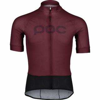 Dámský letní cyklistický dres POC Essential Road Logo, propylene red/dk propylene red Velikost: L