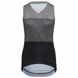 Dámský letní cyklistický dres SILVINI Escolca, black-charcoal Velikost: M