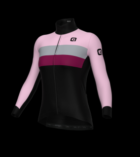 Dámský zateplený cyklistický dres ALÉ CHAOS OFF ROAD - GRAVEL, barva pink Velikost: S