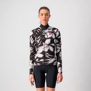 Dámský zateplený cyklistický dres CASTELLI Unlimited W Thermal, black/white Velikost: L