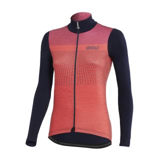 Dámský zateplený cyklistický dres Dotout Fanatica Wool W Jersey, coral Velikost: L