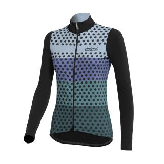 Dámský zateplený cyklistický dres Dotout Fanatica Wool W Jersey, shades of blue Velikost: L