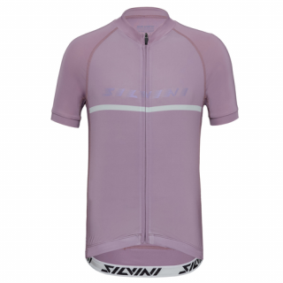 Dětský cyklistický dres SILVINI Mazzani, lilac/navy Velikost: 122-128