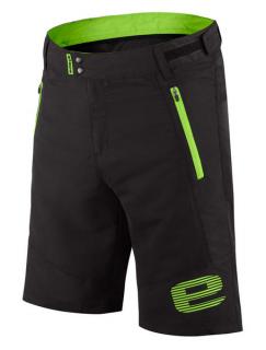 Etape - pánské volné kalhoty FREEDOM, černá/zelená Velikost: L