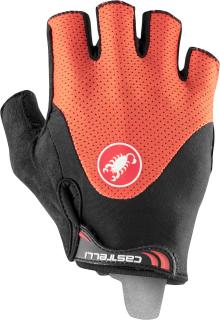 Pánské cyklistické rukavice CASTELLI Arenberg Gel 2, fiery red/black Velikost: L