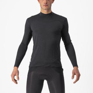 Pánské funkční prádlo CASTELLI Bandito Wool Baselayer LS, black Velikost: XL