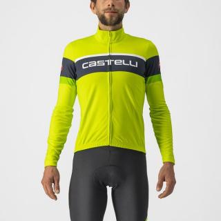 Pánský cyklistický dres Castelli Passista, electric lime/savile blue-green fluo Velikost: L