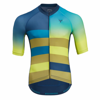 Pánský letní cyklistický dres SILVINI Mazzano, navy-lime Velikost: 3XL