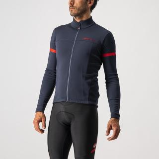 Pánský zateplený cyklistický dres CASTELLI Fondo 2, savile blue Velikost: XXL