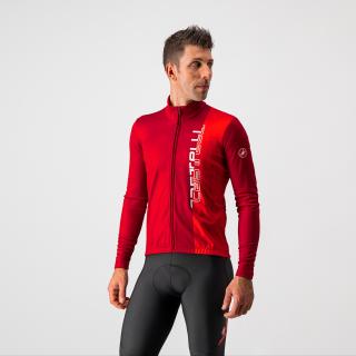 Pánský zateplený cyklistický dres CASTELLI Traguardo FZ, pro red/red Velikost: 3XL