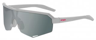 Sportovní cyklistické brýle R2 FLUKE Barva čoček: šedá, stříbrné zrcadlo, Barva rámu: šedý/matný