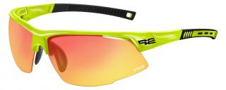Sportovní cyklistické brýle R2 RACER fotochromatické Barva čoček: fotochromatická červeno-černé revo, Barva rámu: žlutý, černý/lesklý