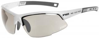 Sportovní cyklistické brýle R2 RACER fotochromatické Barva čoček: fotochromatická čirá do šedé, Barva rámu: bílý/lesklý