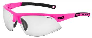 Sportovní cyklistické brýle R2 RACER fotochromatické Barva čoček: fotochromatická čirá do šedé, Barva rámu: růžový/matný